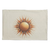 ボヘミアの混合ティール(緑がかった色)、マゼンタ、紫の花 枕カバー (裏面)