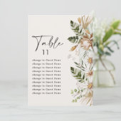 ボヘミアの熱帯エレガントな結婚式のシーティングプランa-z (スタンド正面)