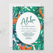 ボヘミアの熱帯フローラの赤ちゃんシャワー 招待状 (正面)