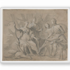 ボヘミアの王と女王のポートレート シール