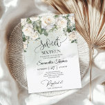ボヘミアの白いバラとユーカリの緑の金ゴールド 招待状<br><div class="desc">ボヘミアの白いバラとユーカリの緑の金ゴールドフレームのsweet sixteenへの招待魅力的、ボヘミアのデザインお洒落は、永遠の白いバラのインスパイア – 牡丹 – 愛のシンボル、柔らかい白いバラの牡丹の緑豊かな花園、新鮮なユーカリの緑で織りのまわりにて、ファックス金ゴールド楕円フレーム。輝く王女の代わりに森の妖精になりたい – まあ…サンダルに衣服レースを着て、あなたの髪にワイルドフラワーのリースを織り、私たちはあなたのイベントのためのすべての文房具のためのこのデザインであなたのbohoの外観を補完しま素晴らしす。洗練されたお洒落boho見て、白と緑と金ゴールドの人気があるような色の組み合わせで – ここで再び全てのゲストを魅了し、yes、確かにあなたのお祝いは長い時間のために記憶されるだろう。ユーカリの緑で織り上げられた牡丹バラの青々とした花束は、繊細な抱擁のように招待状の中心にもし優しく名前を包み込む。この美しいトレンディーデザインでは、ゲーム、ウェルカムポスター、テーブルシンボルや象徴など、ボホイベントパーティーに必要なすべての要素を用意しているので、水色の英語の白いバラ、混合パステルグリーンのユーカリの葉、金ゴールドフレームに織り込まれたセージの緑のデザインの完全なセットを取得できま葉す。一致連絡するアイテムまたはカスタマイズ、赤面バラ©</div>