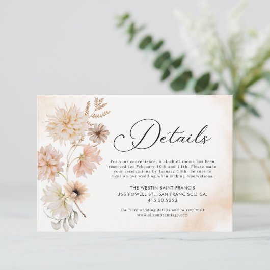 ボヘミアの結婚詳細エンクロージャカード エンクロージャーカード (スタンド正面)