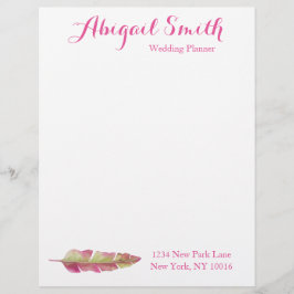 ボヘミアの羽パーソナライズされた頭飾り レターヘッド