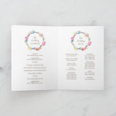 ボヘミアの羽ビーズカラフル結婚式プログラム プログラム (内部)