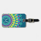 ボヘミアの花とモグラム ラゲッジタグ (正面横)