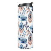 ボヘミアの花と羽 タンブラー (回転左)