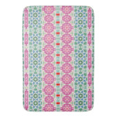 ボヘミアの花のパターン水の色モザイクデザイン バスマット (正面縦)