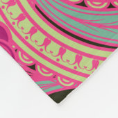 ボヘミアの花のペイズリー フリースブランケット (角)