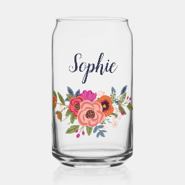 ボヘミアの花の名前Navy Blue ガラス缶