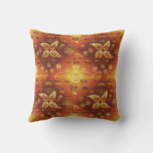 ボヘミアの花の金レトロ クッション (裏面)