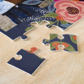 ボヘミアの花ファミリー写真コラージュ ジグソーパズル (側面)