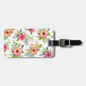 ボヘミアの花柄|の荷物のラベル ラゲッジタグ (正面横)