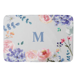 ボヘミアの花:水彩フローラバスマットby L バスマット