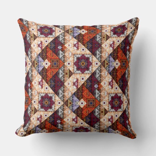 ボヘミアの部族ヴィンテージ型枕 クッション (正面)