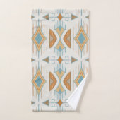 ボヘミアの部族矢印,アプリコット,ターコイズ,錆 バスタオルセット (ハンドタオル)