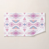 ボヘミアの部族矢印，青，ピンク，桃 バスタオルセット (ハンドタオル)