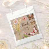 ボヘミアの野生の花々、蝶、小麦の茎 フェイバーバッグ (クリップ留めされた状態)