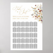 ボヘミアの野花結婚裏庭の座席表 ポスター (正面)