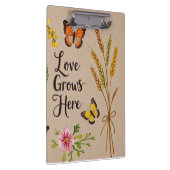 ボヘミアの野花、蝶、小麦の茎 クリップボード (右)