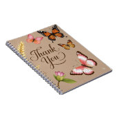 ボヘミアの野花、蝶、小麦の茎 ノートブック (右側)