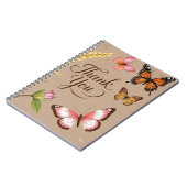 ボヘミアの野花、蝶、小麦の茎 ノートブック (左側)