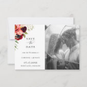 ボヘミアの開花写真の日付を保存 案内状 (正面)