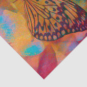 ボヘミアの青いオレンジヒッピーの蝶 薄葉紙 (詳細)