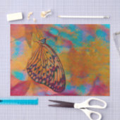 ボヘミアの青いオレンジヒッピーの蝶 薄葉紙 (クラフト)