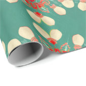 ボヘミアの魅力的なターコイズの珊瑚の金ゴールドの街灯 ラッピングペーパー (ロールコーナー)