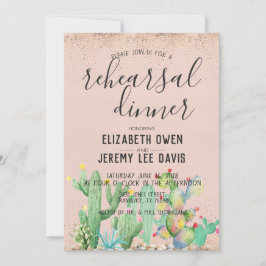 ボヘミアの魅力的なフェスタの結婚式のリハーサルの夕食 招待状