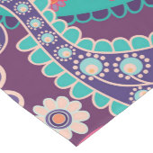 ボヘミアのBohoのモダンで腰回りが大きでシックな花模様 ミディアムテーブルランナー (コーナー)