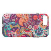 ボヘミアのBohoのモダンで腰回りが大きでシックな花模様 Case-Mate iPhoneケース (裏面(横))