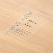 ボヘミアエレガントの野結婚草書道 アクリル招待状 (レイダウン)