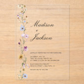 ボヘミアエレガントの野結婚草書道 アクリル招待状 (正面)