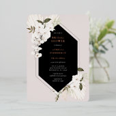 ボヘミアエレガントフローラブライダルシャワー 箔招待状 (立ち正面)