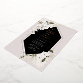 ボヘミアエレガントフローラブライダルシャワー 箔招待状 (回転した状態)