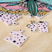 ボヘミアカラフル水彩フローラ曼荼羅 ジグソーパズル (側面)