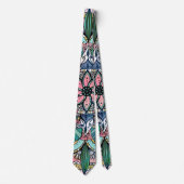 ボヘミアカラフル水彩フローラ曼荼羅 ネクタイ (正面)