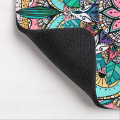 ボヘミアカラフル水彩フローラ曼荼羅 マウスパッド (コーナー)