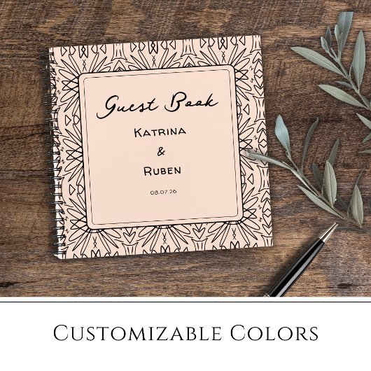 ボヘミアスタイルトライバルパタンスパイラルノート ノートブック