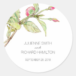 ボヘミアスタイルフローラ結婚式の引き出物シール ラウンドシール