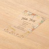 ボヘミアスタイル30th誕生日パーティー アクリル招待状 (レイダウン)