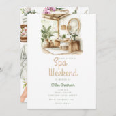 ボヘミアスパ | バチェロレッテ週末 招待状 (正面/裏面)