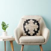 ボヘミアチャーム：白黒キリム枕 クッション (椅子)