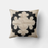 ボヘミアチャーム：白黒キリム枕 クッション (裏面)