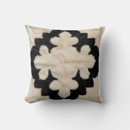 ボヘミアチャーム：白黒キリム枕 クッション