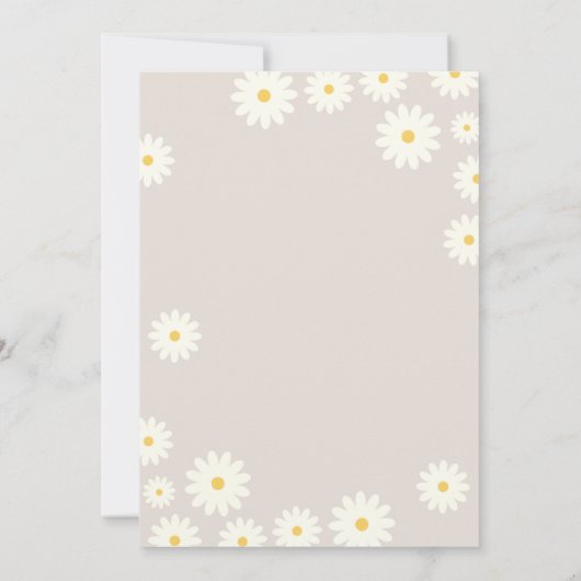 ボヘミアデイジーフローラ1st誕生日パーティー 招待状 (裏面)