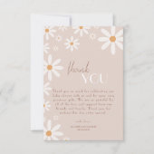 ボヘミアデイジーベビーイン開花ベビーシャワー サンキューカード (正面)