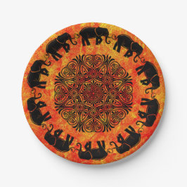 ボヘミアデザイン紙パーティープレート ペーパープレート