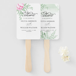 ボヘミアバラピンク金ゴールドフローラ緑結婚色 ハンドファン